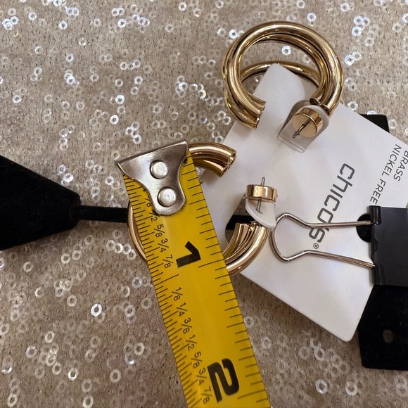 NWT Chico’s Animal double-sided long layering Necklace with earrings - Picture 8 of 11